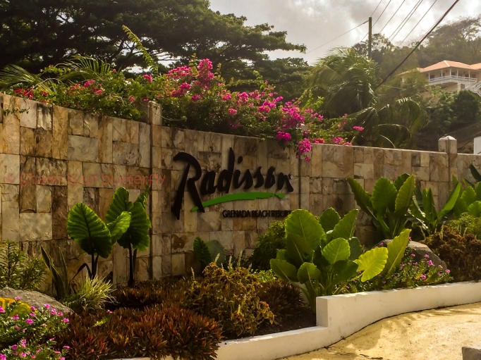 Entering the Radisson Grenada Beach Resort