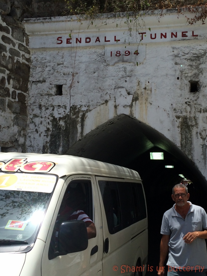 Sendall Tunnel , Downtown St. George's, Grenada - Both Pedestrians & Motorists make use of the tunnel simultaneously. It only allows for the flow of traffic in one general direction.